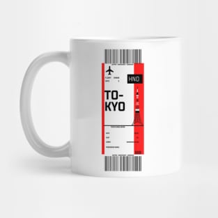 Boarding pass for Tokyo Mug